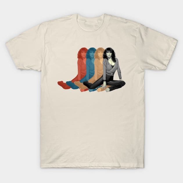 Kate Bush Shadow Rainbow Retro T-Shirt by Jina Botak